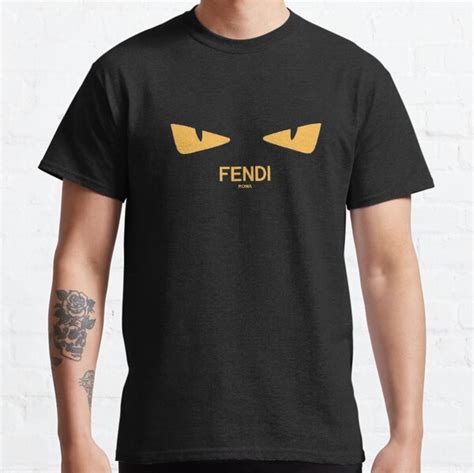 fendi shirt men eyes small logo|fendi roma eyes t shirt.